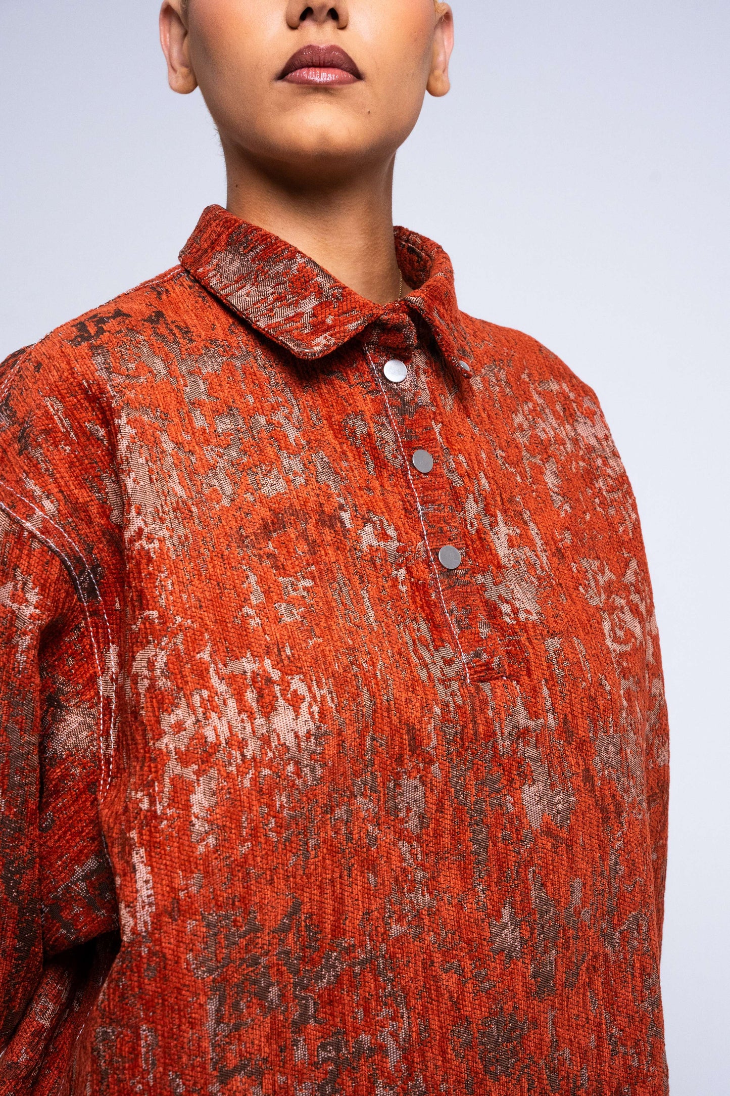 Polo coupe oversize - TERRACOTA