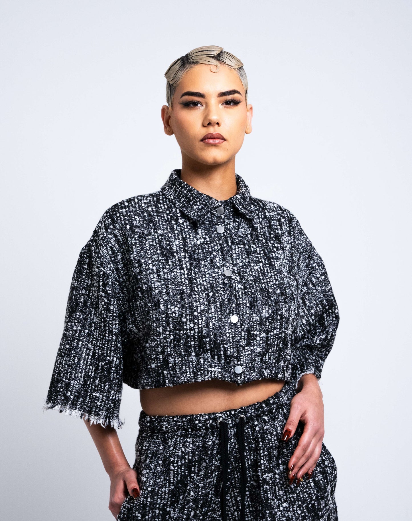 Chemise crop - TWEED