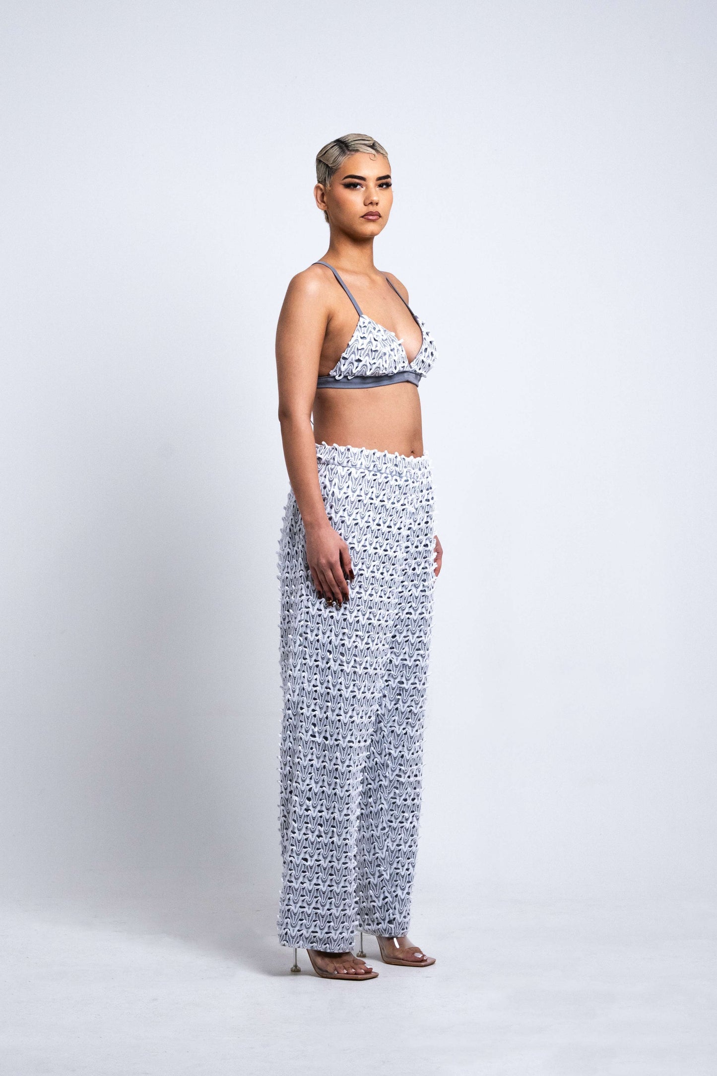 Pantalon taille élastique - EMBOSSED 2