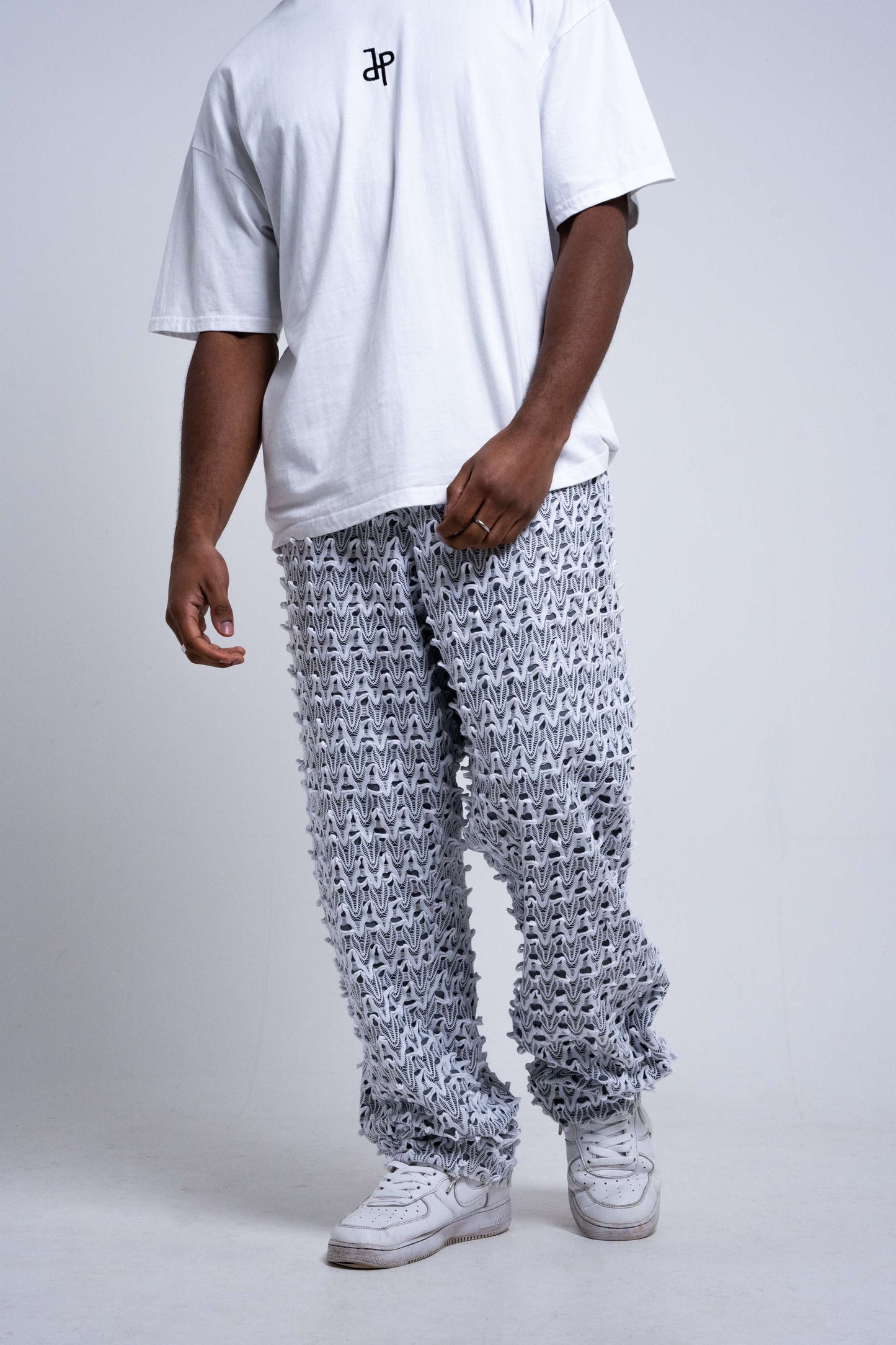 Pantalon taille élastique - EMBOSSED 2